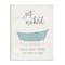 Stupell Industries Funny Get Naked Phrase Vintage Blue Tub Bathroom Wall Plaque
